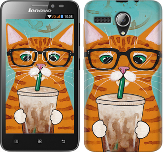 

Чохол Зеленоокий кіт в окулярах на Lenovo A606 625216