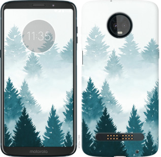 

Чехол Акварельные Елки для Motorola Moto Z3 Play 862897