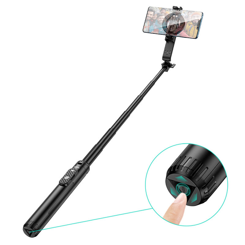 Купить Монопод для селфи Hoco K25 Sherkhan magnetic (Black) на vchehle.ua
