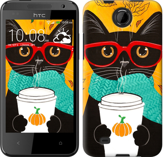 

Чехол Осенний кот для HTC Desire 300 580974