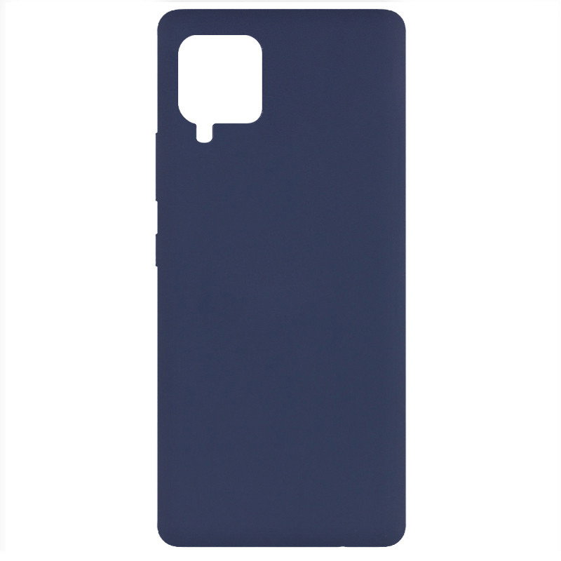 Чехол Silicone Cover Full without Logo (A) для Samsung Galaxy A42 5G (Синий / Midnight blue)
