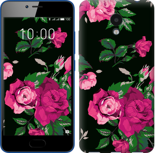 

Чохол Троянди на чорному тлі на Meizu M5c 547041