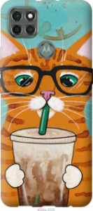 Чехол Зеленоглазый кот в очках для Motorola G9 Power