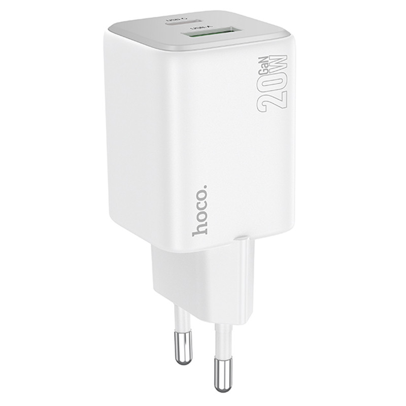 Фото СЗУ Hoco N41 Almighty PD20W+QC3.0 (1USB-A/1C) (White) на vchehle.ua