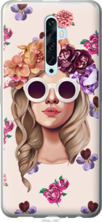 

Чехол Девушка с цветами v2 для Oppo Reno 2Z 920765