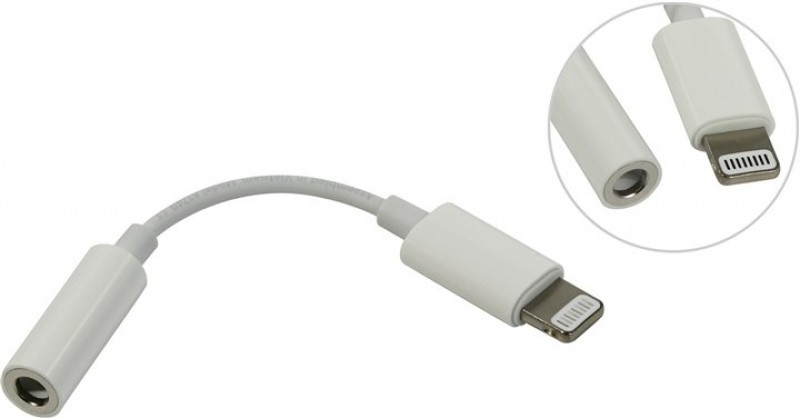Фото Адаптер Lightning to 3.5mm Jack (Белый) на vchehle.ua