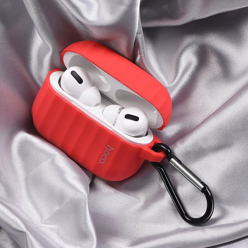 Фото Силиконовый футляр Hoco WB20 для наушников AirPods Pro (Красный) в магазине vchehle.ua