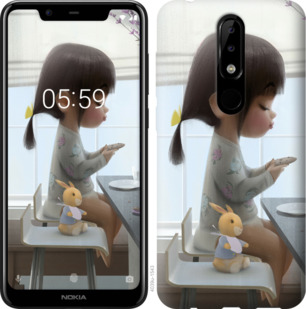 

Чохол Мила дівчинка з зайчиком на Nokia 5.1 Plus 878554