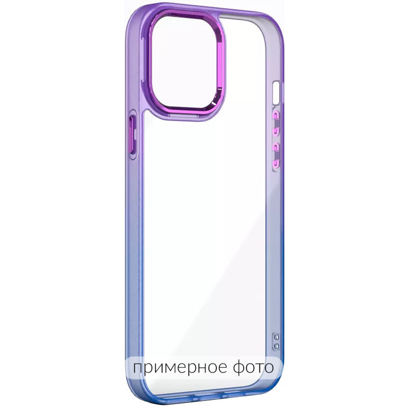 Чехол TPU+PC Fresh sip series для Xiaomi Redmi 9C (Синий / Фиолетовый)