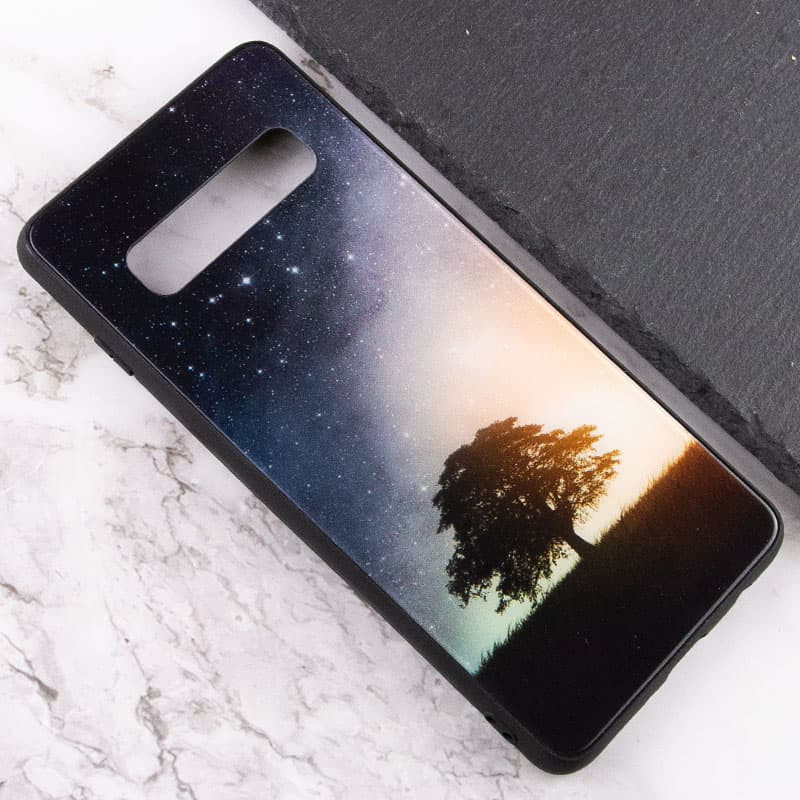 Фото TPU+Glass чехол Diversity для Samsung Galaxy S10 (Tree) в магазине vchehle.ua