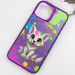 Фото TPU+PC чехол TakiTaki Graffiti magic glow для Apple iPhone 14 Pro Max (6.7") (Cute wolf / Purple) на vchehle.ua