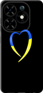Чохол Жовто-блакитне серце на Tecno Spark Go 2024