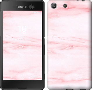 Чехол на Sony Xperia M5 E5633 розовый мрамор