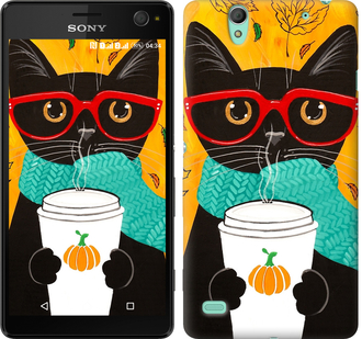 

Чехол Осенний кот для Sony Xperia C4 E5333 639725