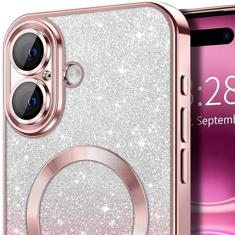 Фото TPU чехол Delight case with Magnetic Safe с защитными линзами на камеру для Apple iPhone 16 (6.1") (Розовый / Rose Gold) на vchehle.ua