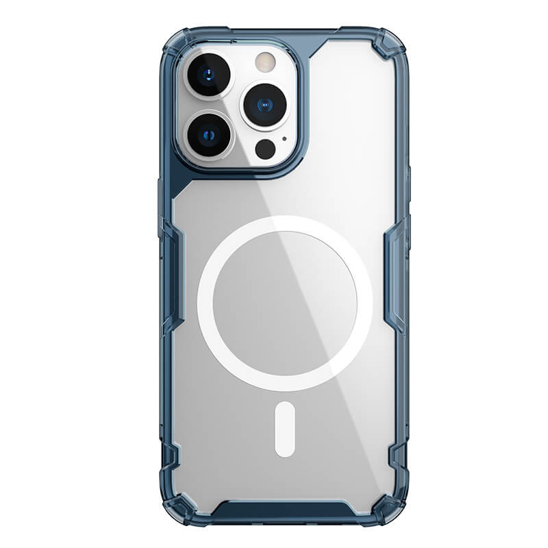 TPU чехол Nillkin Nature Pro Magnetic для Apple iPhone 13 Pro Max (6.7") (Синий (прозрачный))