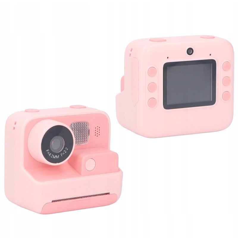 Купить Детская фотокамера K27 с моментальной печатью (Pink) на vchehle.ua