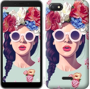

Чехол Девушка с цветами для Xiaomi Redmi 6A 670100