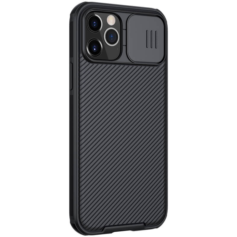 Карбоновая накладка Nillkin Camshield (шторка на камеру) для Apple iPhone 12 Pro Max (6.7") (Черный / Black) в магазине vchehle.ua