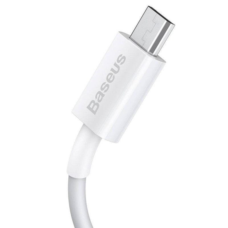 Фото Дата кабель Baseus Superior Series Fast Charging MicroUSB Cable 2A (1m) (CAMYS) (Белый) в магазине vchehle.ua