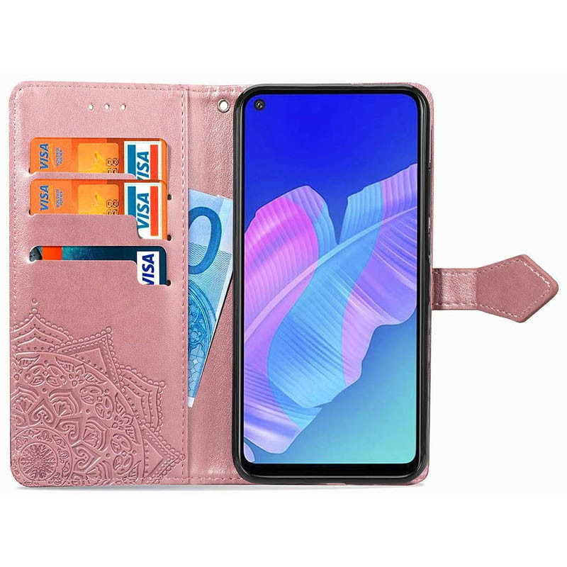 Фото Кожаный чехол-книжка Art Case с визитницей для Xiaomi Redmi 9 (Розовый) на vchehle.ua