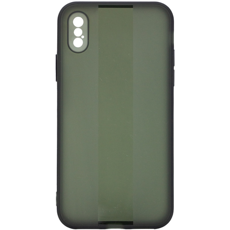 Чехол TPU Glossy Line Full Camera для Apple iPhone X / XS (5.8") (Черный)