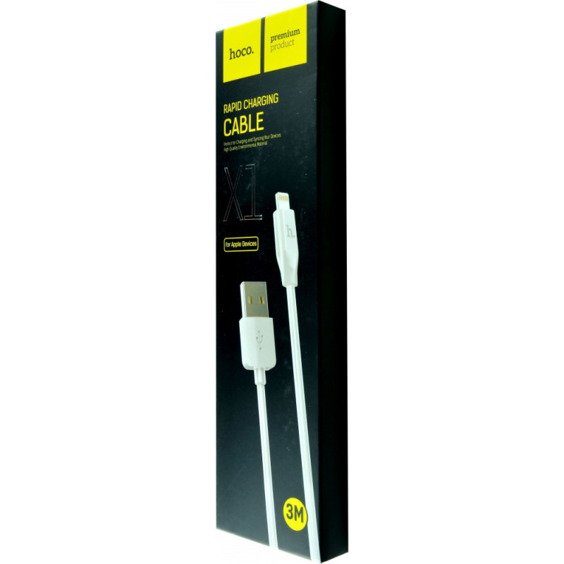 

Уцінка Дата кабель Hoco X1 Rapid USB to Lightning (3m) (Пошкоджена упаковка / Білийковка / Білий) 1703920