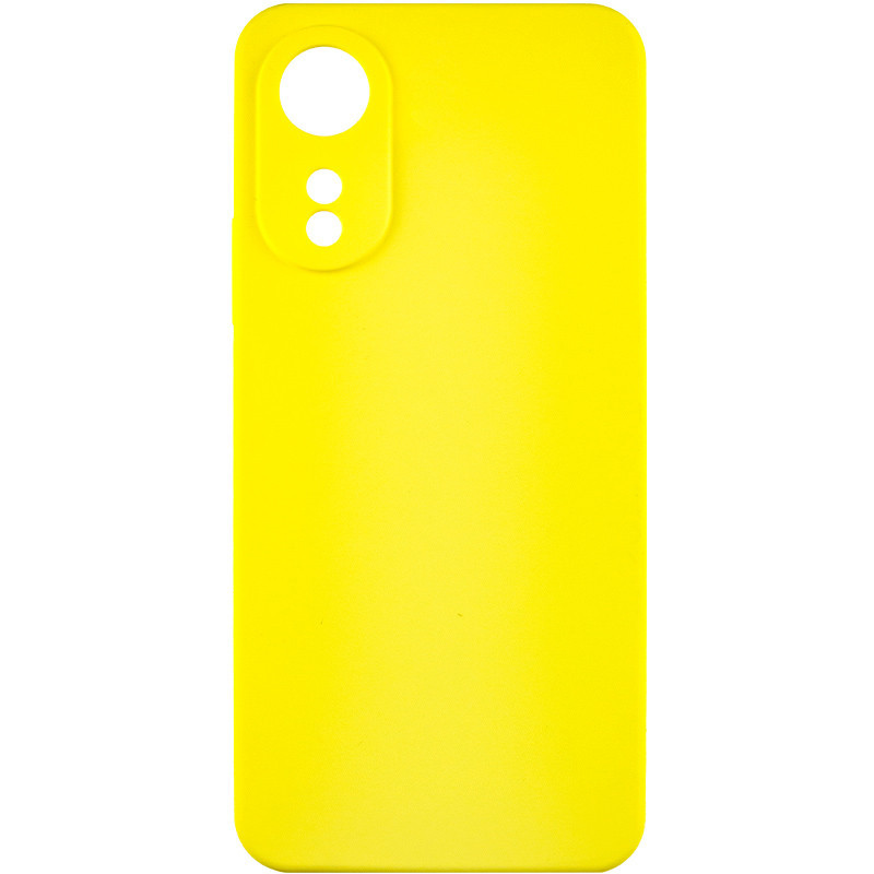 Чехол Silicone Cover Lakshmi Full Camera (AAA) для Oppo A78 4G (Желтый / Yellow)