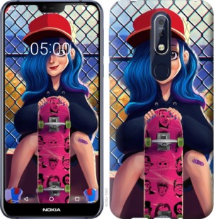 

Чехол Прикольная девочка со скейтбордом для Nokia 3.2 741968