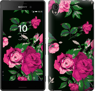 

Чохол Троянди на чорному тлі на Sony Xperia M4 Aqua E2312 547017