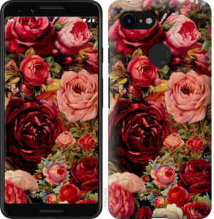 Чехол Цветущие розы для Google Pixel 3