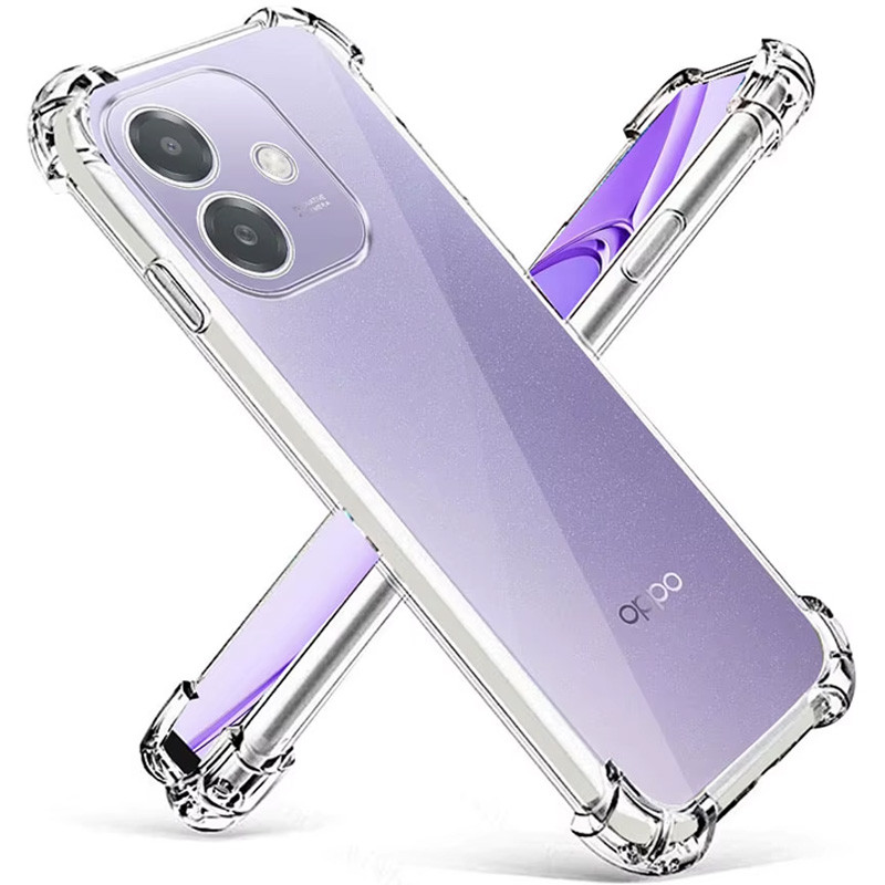 TPU чохол GETMAN Ease logo посилені кути Full Camera на Oppo A3 4G / A3x 4G/ A40m (Безбарвний (прозорий))