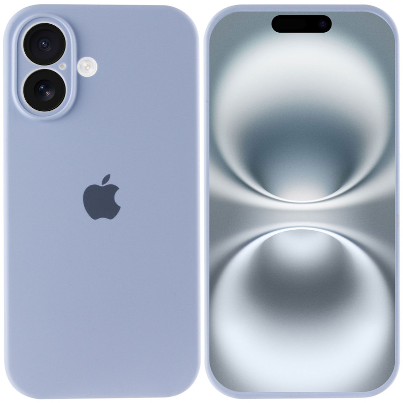 Фото Чехол Silicone Case Full Camera Protective (AA) для Apple iPhone 16 (6.1") (Голубой / Lilac Blue) в магазине vchehle.ua