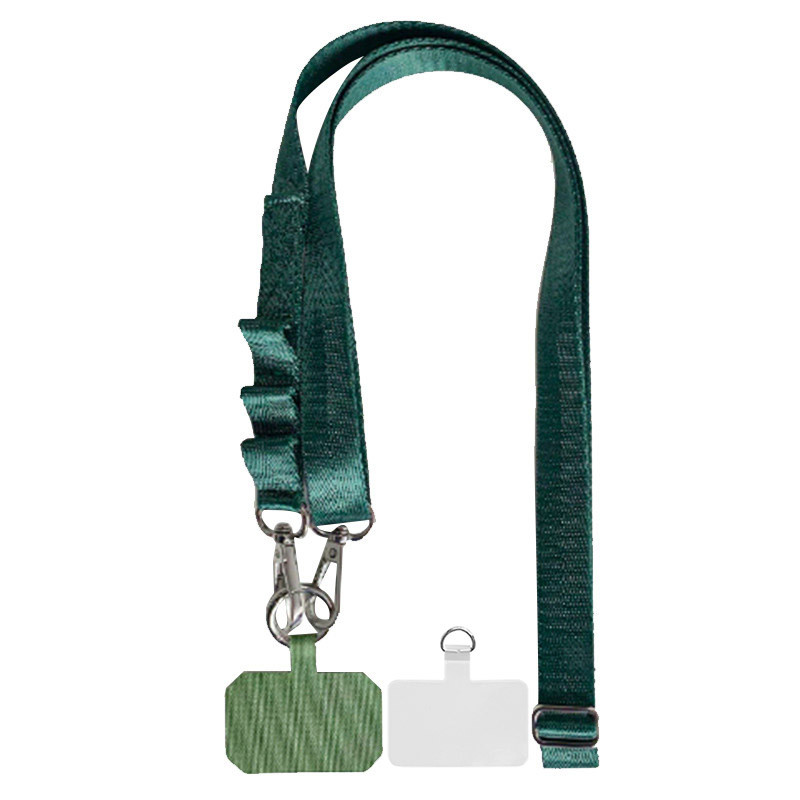 Шнурок широкий с двумя креплениями (2см) 140см (Dark Green)