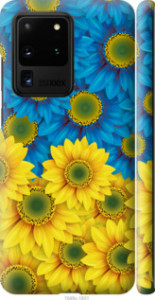 Чехол Жёлто-голубые цветы для Samsung Galaxy S20 Ultra