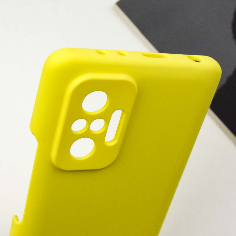 Замовити Чохол Silicone Cover Lakshmi Full Camera (AAA) на Xiaomi Redmi Note 10 Pro / 10 Pro Max (Жовтий / Yellow) на vchehle.ua