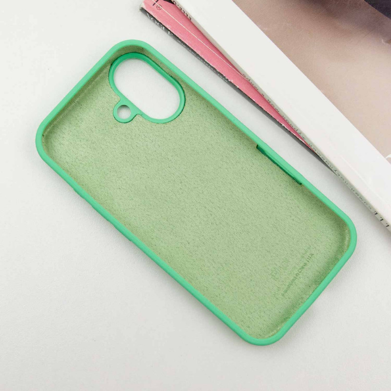 Фото Чохол Silicone Case Full Protective (AA) на Apple iPhone 16 Plus (6.7") (Зелений / Spearmint) в маназині vchehle.ua