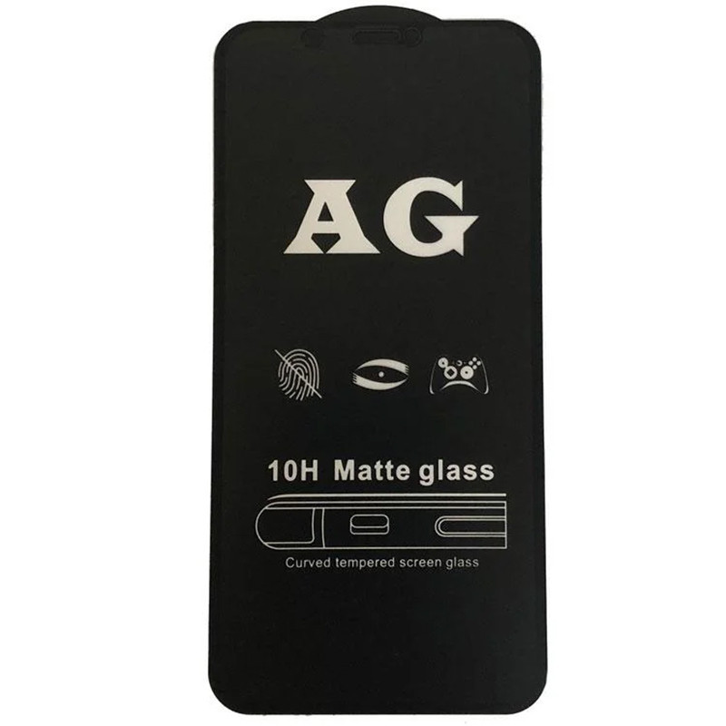 Захисне скло 2.5D CP + (full glue) Matte на Apple iPhone 11 Pro Max / XS Max (6.5") (Чорний)