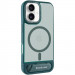 TPU+PC чехол Stand case для Apple iPhone 16 (6.1") (Green)
