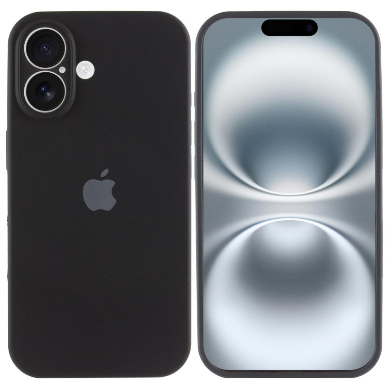 Фото Чохол Silicone Case Full Camera Protective (AA) на Apple iPhone 16 (6.1") (Чорний / Black) на vchehle.ua