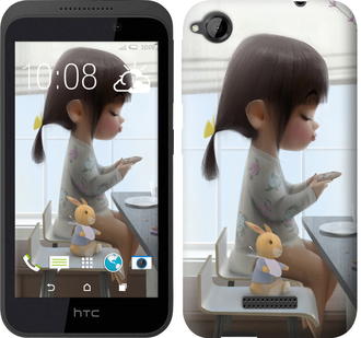 

Чехол Милая девочка с зайчиком для HTC Desire 320 636491