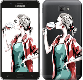

Чохол Дівчина з келихом на Samsung Galaxy J7 Prime 841400