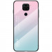 TPU+Glass чехол Gradient HELLO для Xiaomi Redmi Note 9 / Redmi 10X (Розовый / Мятный)