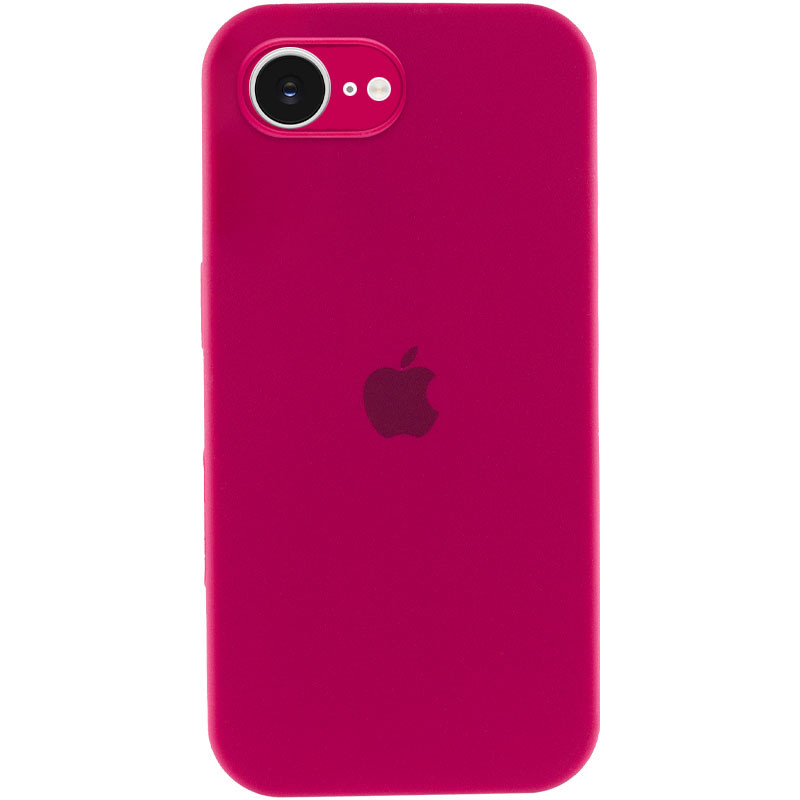 Чохол Silicone Case Full Camera Protective (AA) на Apple iPhone 16e (6.1") (Червоний / Rose Red)
