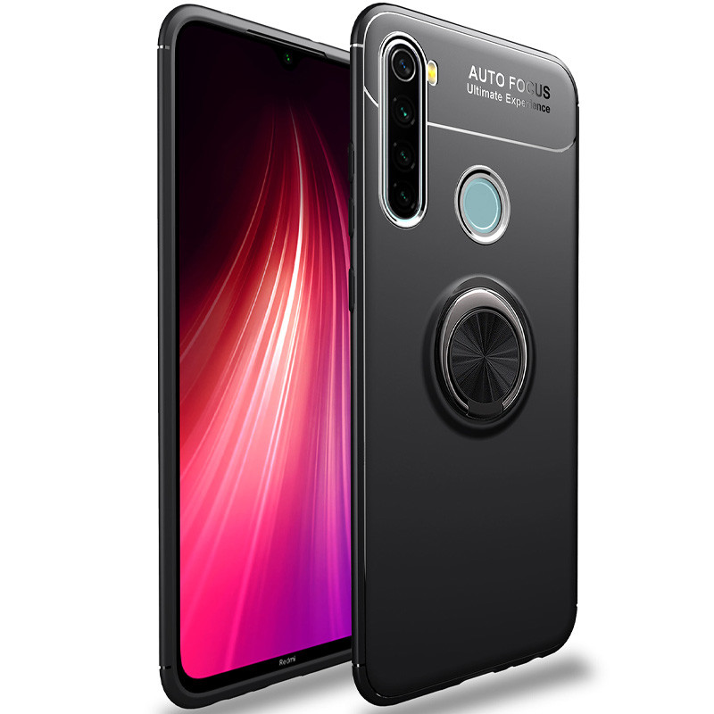 

TPU чохол Deen ColorRing під магнітний тримач (opp) на Xiaomi Redmi Note 8 (Чорний / Чорний) 916896