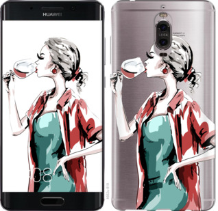 

Чехол Девушка с бокалом для Huawei Mate 9 Pro 841782