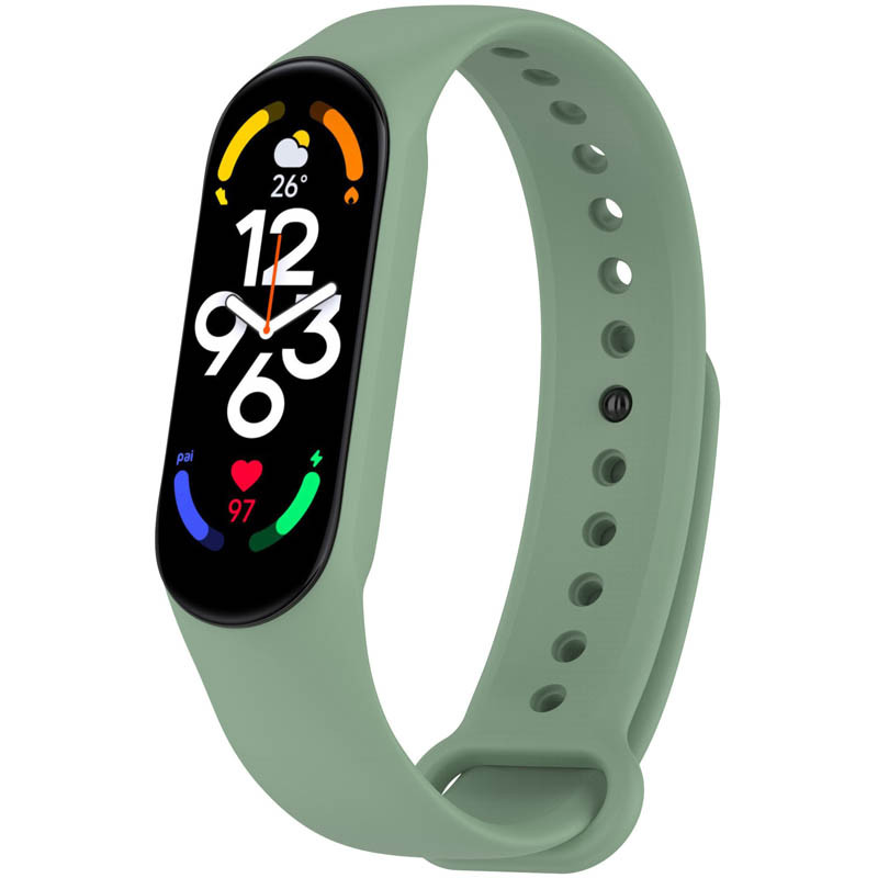 Силиконовый ремешок для Xiaomi Mi Band 7/6/5/4/3 (Зеленый / Olive)