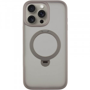 TPU+PC чехол Metal Buttons with Magnetic Safe Colorful HQ Ring для Apple iPhone 15 Pro Max (6.7")