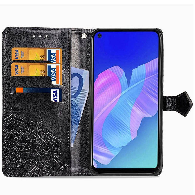 Фото Уценка Кожаный чехол (книжка) Art Case с визитницей для Xiaomi Redmi 9 (Царапина / Черный) на vchehle.ua