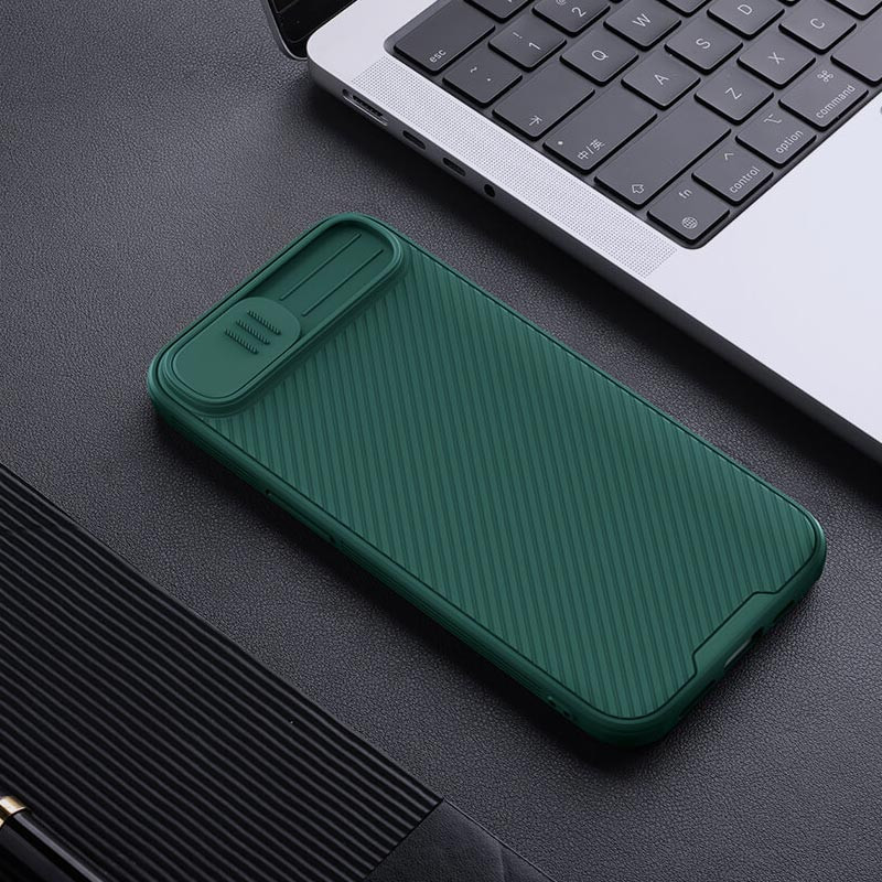 Заказать Карбоновая накладка Nillkin CamShield Pro для Apple iPhone 16e (6.1") (Deep Green) на vchehle.ua